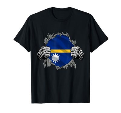 100% Cotton Super Nauruan Nauru Flag Oceania Country Heritage Roots เสื้อยืดผู้ชายผู้หญิง UNISEX T เสื้อขนาด S-6XL