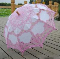 ANTI Fashion Sun Umbrella Cotton Embroidery Bridal Umbrella White Battenburg Lace Parasol Umbrella Wedding Umbrella Decorations