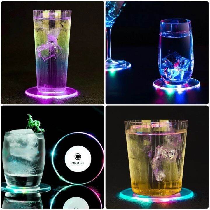 colourful-ultra-thin-led-luminous-coasters-acrylic-square-round-waterproof-light-up-cup-mat-party-table-decoration