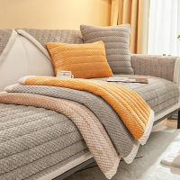 Soft Plush โซฟาลื่นสำหรับโซฟา1/2/3ที่นั่ง Chaise L รูปร่างโซฟา Slipcovers Thicken โซฟาผ้าขนหนู Home Decor