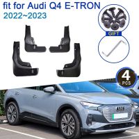 สำหรับรถ Audi Q4 E-TRON 2022 2023 4X บังโคลนล้อหลอดไฟเลี้ยวบังโคลนรถบังโคลนแผ่นกันโคลนกระเซ็นแต่งรถยนต์อัตโนมัติอุปกรณ์เสริม