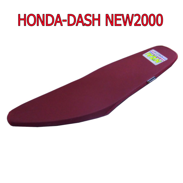 เบาะปาดทรงสนาม แบบเชง สำหรับ HONDA-DASH NEW 2000 สีแดง ผ้าด้าน N SAI