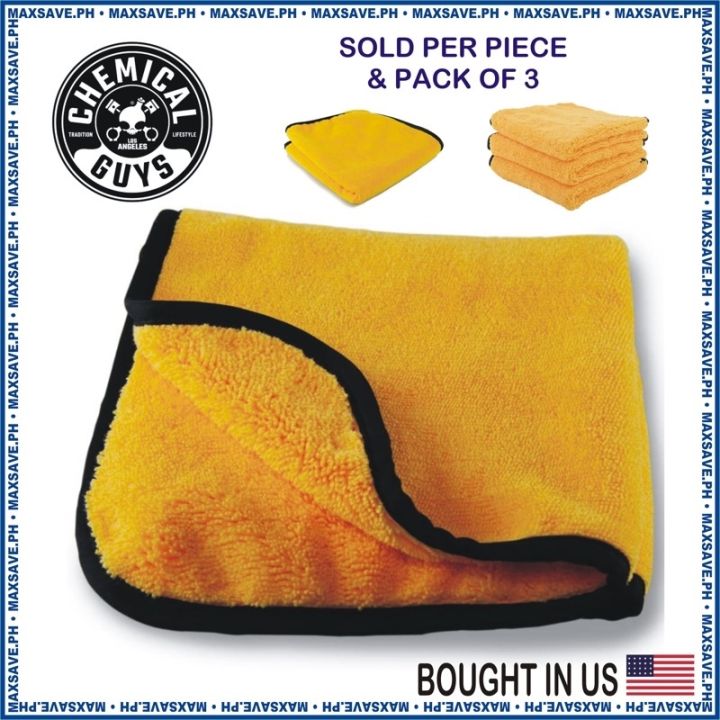 Chemical Guys MIC_506_03 Professional Grade Premium Microfiber Towels, Gold  (16 in. x 16 in.) (Pack 