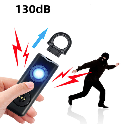 การป้องกันตนเองไฟฉาย LED USB ชาร์จพวงกุญแจแสงที่มีความปลอดภัยปลุกอุปกรณ์ป้องกันผู้หญิงเครื่องมือฉุกเฉินกลางแจ้ง