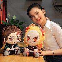 หมอนตุ๊กตาตุ๊กตาคอสเพลย์ Kimetsu No Yaiba Kamado Tanjiriu Boneka Mainan น่ารักของขวัญสำหรับเด็ก