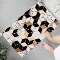 Washable Kitchen Rug Bedroom Car Soft Hallway Indoor Doormat Mats Decoration Marble Geometric Bath Mats Lounge Rug Prayer Rug