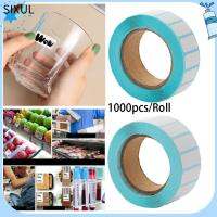 SIXUL 1000pcs/Roll การ์ด ราคาซูเปอร์มาร์เก็ต อุปกรณ์การพิมพ์ สติ๊กเกอร์กันความร้อน ป้ายบรรจุภัณฑ์ กระดาษกาว กันน้ำ