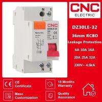 CNC DZ30LE-32 RCBO 1P + N MCB 230V 36mm Residual Current Circuit Breaker กว่าและสั้นการป้องกันการรั่วไหลของกระแสไฟฟ้า 16A 32A-WIOJ SHOP