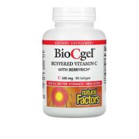 ปัจจัยทางธรรมชาติ,Biogel,Buffered Vitamin C With BerryRich, 500 Mg,90 Softgels