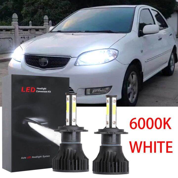 ชุดหลอดไฟหน้าฮาโลเจน-led-6000k-2006-6002-2007-สําหรับ-toyota-vios-ncp42-2pcs