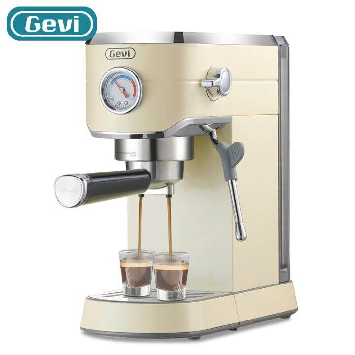 Gevi Espresso Coffee Machine 20 Bar Compact Professional With Milk Frother/Steam Wand For Latte