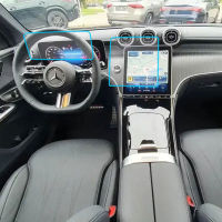 For Mercedes Benz GLC 2023 11.9 Inch GPS Touch Control Screen And 12.3 Inch LCD Instrument Screen Tempered Glass Protective Film