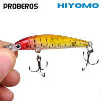 PROBEROS 1Pcs Trolling Fishing Lure 3.9G 7Cm Bionic เหยื่อ Minnow 8 # Treble Hook 3D ตา ABS Hard Lures Sebarau Fishing Tackle DW1327