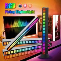 แถบไฟ LED ควบคุมเสียงเสียงเพลง RGB แถบไฟชาร์จusb รับเสียงเปิดใช้งานจังหวะไฟสีแถบไฟ LED ล้อมรอบสำหรับรถยนต์