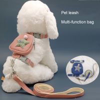 Dog traction rope adjustable pet backpack poodle bixiong traction rope chest strap cat collar suit dog accessories pet supplies