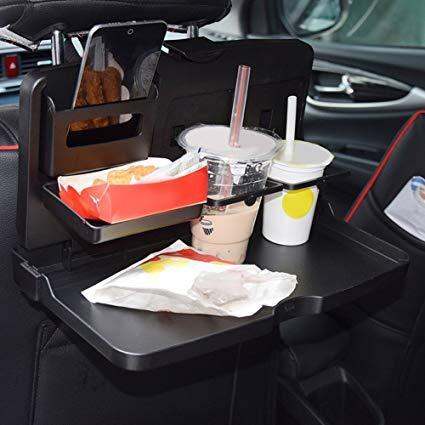 Car Drink Food Cup Tray Holder Seat Back Stand Table Desk For Any Car