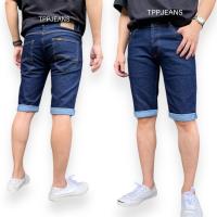 TPPJEANS NEW !! 1Classic Shorts Mens กางเกงยีนส์ขาสั้นสามส่วนชาย สีดาร์คบลู ผ้ายืด ใส่สบาย ทรงสลิม เป้ากระดุม Size 28-38 รับชำระปลายทาง