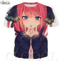 2023 In stock The Quintessential Quintuplets Creative Mens Harajuku 3D Printed Pattern Short-sleeved T-shirt Cosplay Casual Shirt New Round Neck Top Unisex，Contact the seller to personalize the name and logo