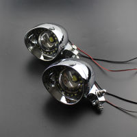 Pair Motorcycle 12V LED Driving Passin Fog Light Headlight Cafe Racer Bobber Touring Dual Sport bike Scooter Cruiser