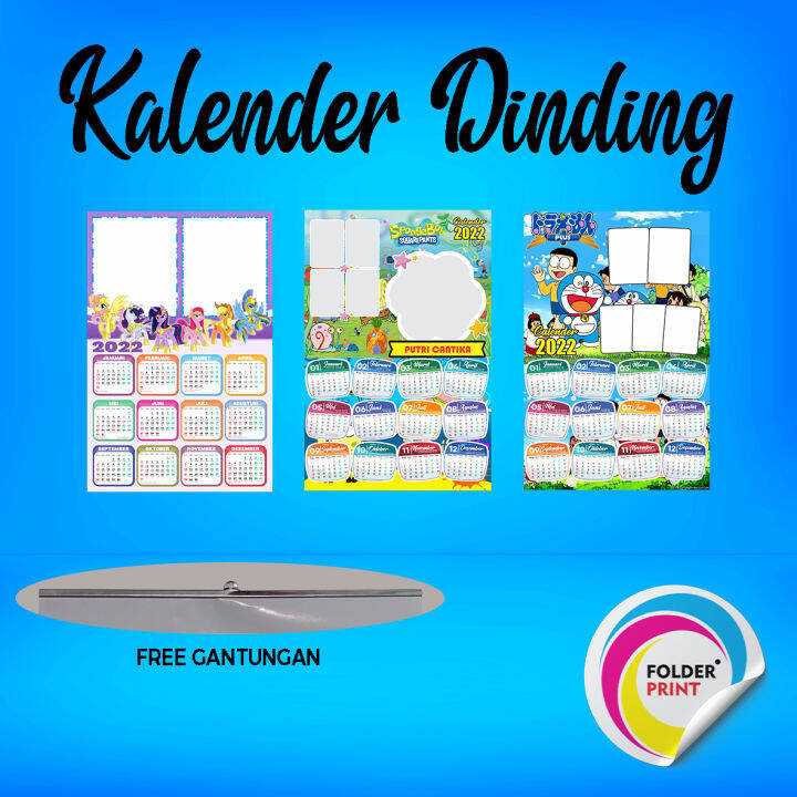 CETAK KALENDER DINDING CUSTOM FOTO KARAKTER FREE DESAIN (PART 3 ...