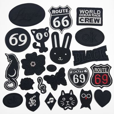 hotx【DT】 Embroidery Patches Applique Iron on Clothing Hat Stickers Fashion  Slogan