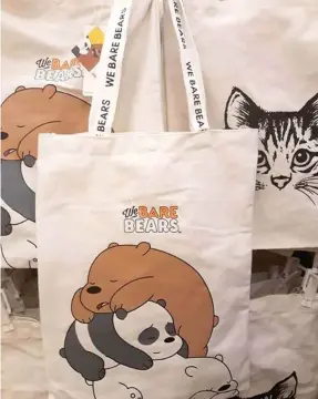 Tote Bag Canvas Miniso motif kucing