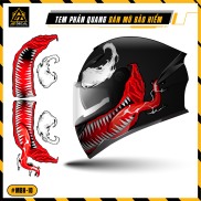 Sticker Dán Nón Bảo Hiểm Mẫu Venom Phản Quang MBH