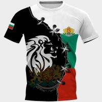 Summer New Bulgarian Mens T-Shirt National Badge/3D Printed Round Neck Short Sleeve Top Casual T-shirt Large Mens Clothing