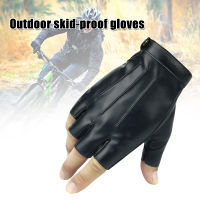 1 Pair PU Leather Half Finger Gloves Men Women Riding Outdoor Sports Hiking Yoga Gloves YS-BUY