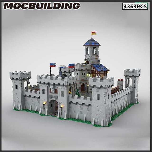 moc-building-block-modular-castle-gatehouse-wall-tower-staircase-diy-brick-medieval-build-toy-collection-home-decor-present