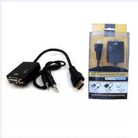 สายแปลงจาก HDMI ออก VGA+audio, HDMI to VGA + audio Converter Adapter, HD1080p Cable Audio Output