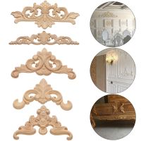 1PC Multi-styles Rubber Natural Floral Wood Carved Corner Appliques Frame Wall Door Decoration Unique Furniture Parts Crafts