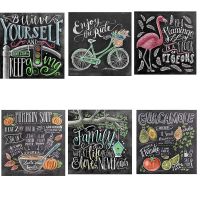 【YD】 Round 5D Painting  Chalk Blackboard   Embroidery Mosaic Wall Sticker