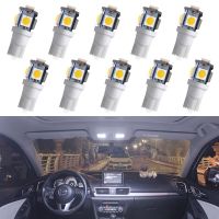 【CC】♠►  10Pcs T10 5050 5SMD Led Lamp Interior 194 12V License Plate Bulbs Lights Cob Turn