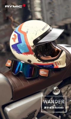 หมวกกันน็อคเต็มรูปแบบป้องกันหมวกกันน็อค Ranger สำหรับทั้งหญิงและชายรถจักรยานยนต์บุคลิกภาพดูเท่รถจักรยานยนต์สี่ฤดูกาลที่มีน้ำหนักเบา