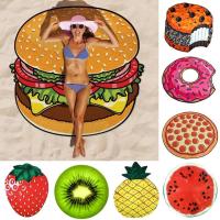 Pineapple Doughnut Beach Towel Tapestry Picnic Mat Beach Blanket Bath Towels For Living Room Home Decorative Towel