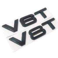 {office stationery}แต่งรถ3D V6T โลหะ V8T V6 V8 T ตัวรถแผ่นบังโคลนรถตราสติกเกอร์บังโคลนท้ายหางตราสัญลักษณ์สำหรับ Audi A4 A3 A5 A6 Q3 Q7 Q5