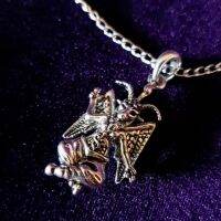 【YF】✷  Baphomet Necklace-Occult Left Hand Path of Satanic Goat Mendes-Women Men Pendant Necklace Pagan Occult