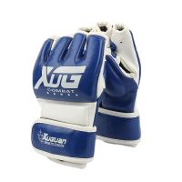 (Best Movement)ถุงมือต่อสู้คุณภาพสูง MMA ครึ่งนิ้วสำหรับมืออาชีพถุงมือชกมวย Sanda Training Fitness Gloves อุปกรณ์ชกมวย