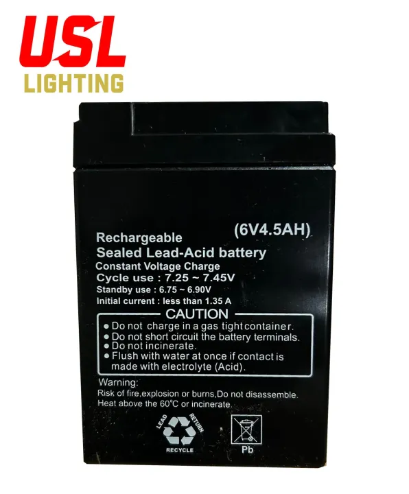 6V 4.5Ah OM4.56 6 Volts 4.5 Ampere Rechargeable Sealed Lead Acid