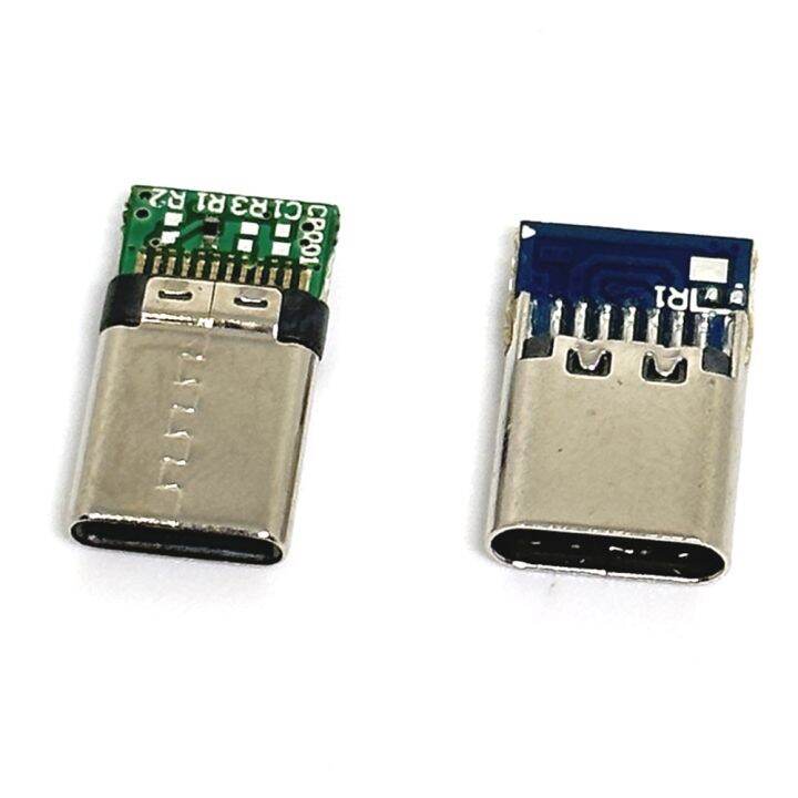 cc-usb-3-1-type-c-male-female-connectors-jack-tail-24pin-usb-male-plug-electric-terminals-welding-data-support-pcb-board