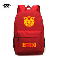 Iron Man Iron Man ขนาดกระเป๋าเป้สะพายหลังเทรนด์เกาหลีรุ่นใหม่นักเรียนกระเป๋านักเรียนลำลองชายและหญิงกระเป๋าสะพายคู่