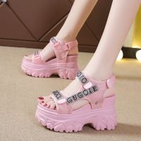 2022 High Heels Sexy Open-toed Sandals Chunky Sandals Women Wedge Increased Platform Shoes Ladies Beach Summer Sandalia