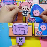 ◕﹉ Girls get quiet book doug fancy diy craft parent-child interactive board game play house concentration