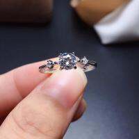 Moissanite rings color D VVS1 GRA and CMA Black card 925silver Simple lady