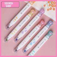 SQXRCH SHOP 6Pcs พลาสติกสำหรับตกแต่ง ปากกาทำเครื่องหมายปลายสิ่ว อุ้งเท้าของแมว ปากกาเน้นข้อความที่สวยงาม เย็นเย็น ออฟฟิศสำหรับทำงาน