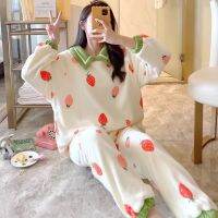 {Pajama queen} ผู้หญิงฤดูหนาว39; S ชุดนอนอย่างหนาผู้หญิง-ปะการัง Aliexpress