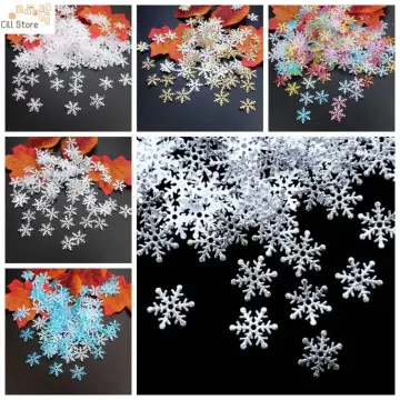 300pcs 2cm Christmas Snowflakes Confetti Decoration Set