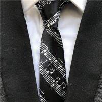 5cm Fashion Skinny Ties Musical Scores Printed Neckties Music Neck Tie for Men Chidren Show