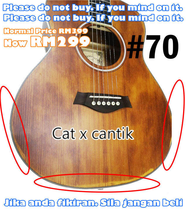 Mentreel Solid Top Acoustic Guitar. acoustic guitar / Gitar package